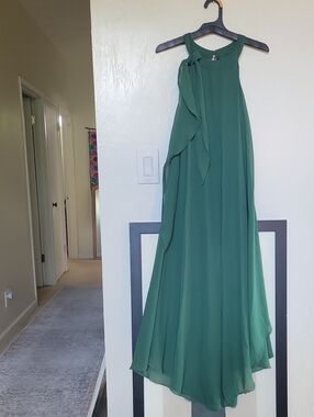 paper doll Emerald Green Halter Maxi Dress